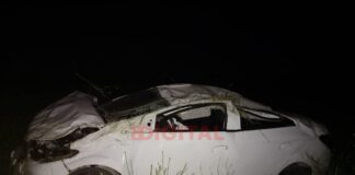 Fuerte siniestro vial en la entrada de Puerto Curtiembre. Foto: Elochodigital.