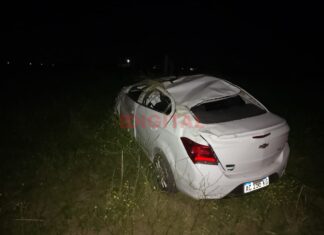 Fuerte siniestro vial en la entrada de Puerto Curtiembre. Foto: Elochodigital.