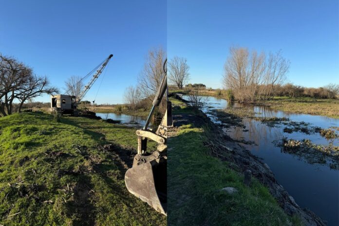 Trabajos en el arroyo Hondo previenen anegamientos en Islas del Ibicuy