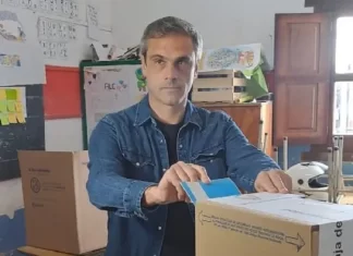 Guillermo Michel votó en Gualeguaychú.