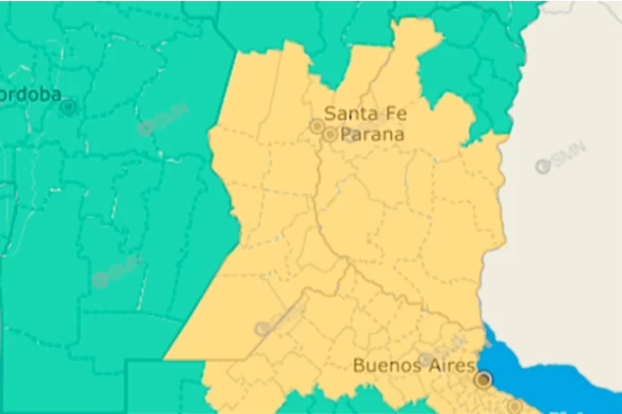 Alerta por tormentas en Entre Ríos: se esperan lluvias, granizo y vientos de hasta 90 km/h