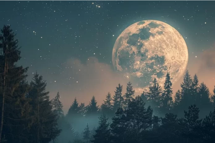 La Superluna de Cosecha. Foto: Infobae.