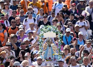 Peregrinación a Luján. Foto: Santiago Díaz / Clarín