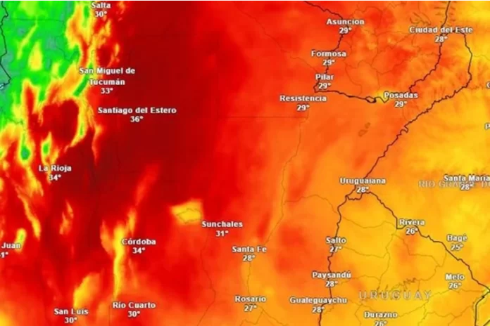 Pronostican temperaturas de hasta 30°C en el Litoral. Foto: Meteored.