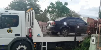 El auto incautado. Foto: P.E.R.