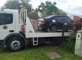 El auto incautado. Foto: P.E.R.