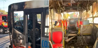 Se incendió un colectivo en Paraná