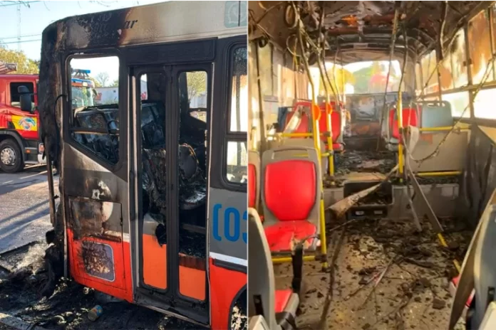 Se incendió un colectivo en Paraná