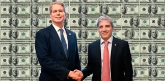 Scott Bessent y Luis Caputo. Foto: (NA).