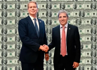 Scott Bessent y Luis Caputo. Foto: (NA).