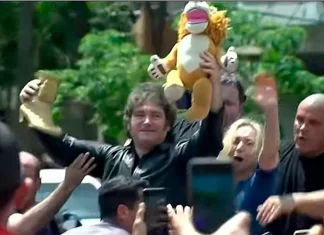 Milei encabezó una caminata en Chaco.