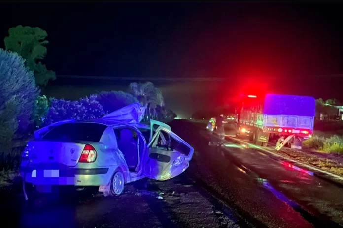 Siniestro con varios lesionados en la Ruta 14. Foto: (PER). Siniestro con varios lesionados en la Ruta 14. Foto: (PER).