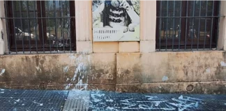 Vandalismo y pintadas antisemitas. Foto: (GPER).