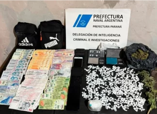 Allanamientos por narcomenudeo en Paraná. Foto: Prefectura Naval Argentina