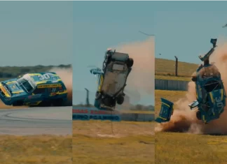 Impactante vuelco en el Turismo Pista: Ignacio Espíndola fue trasladado al hospital Impactante vuelco en el Turismo Pista.