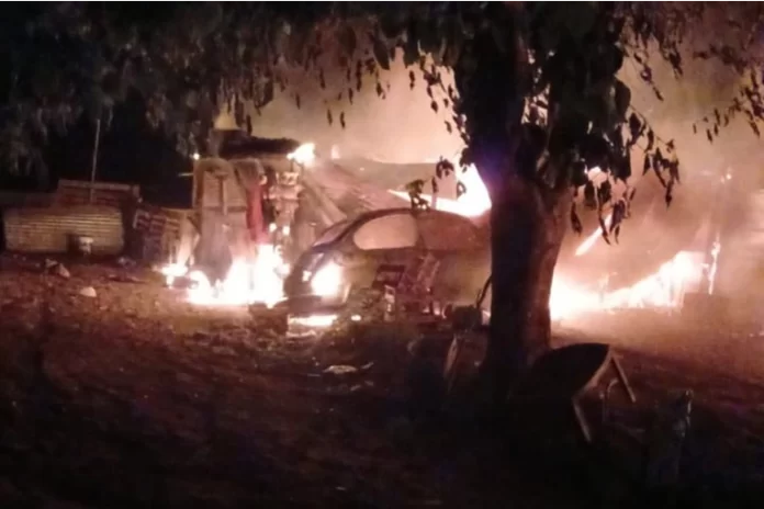 Postal del incendio. Foto: Bomberos Voluntarios de Paraná.