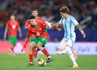 Argentina cayó frente a Marruecos. Foto: Prensa AFA.