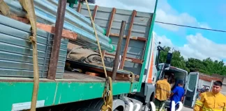 La mujer fue derivada al hospital San Martín.