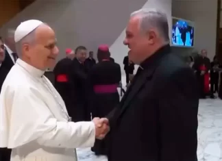 El Papa junto al Arzobispo de Mendoza