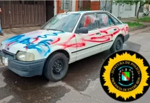 Así quedó el auto del vecino que denunció a los menores