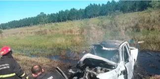 Tragedia vial sobre ruta 12. Foto: El Territorio