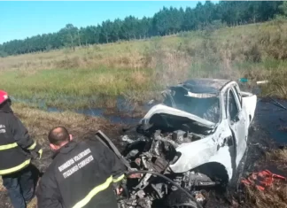Tragedia vial sobre ruta 12. Foto: El Territorio