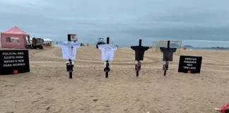 Homenaje en las playas de Copacabana