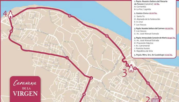 La Virgen del Rosario recorrerá las calles de Paraná