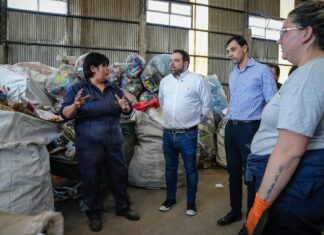 En Cerrito, el ministro Troncoso destacó el trabajo cooperativo.
