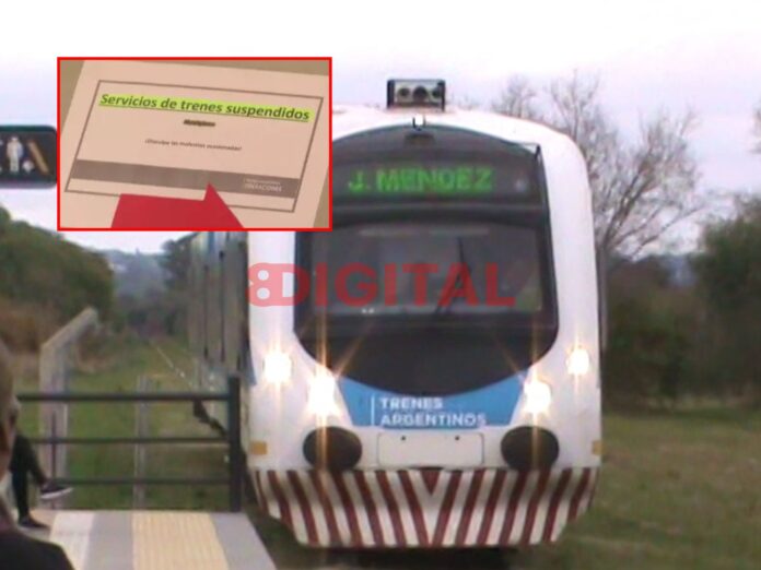 El servicio de trenes está suspendido en Paraná. Foto: Elochodigital / Elonce..