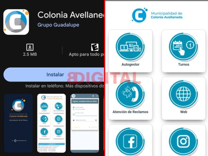 La Municipalidad de Colonia Avellaneda lanzó su app oficial. Foto: Elochodigital