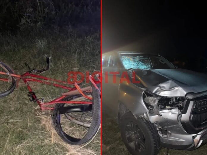 Un ciclista murió tras ser embestido por una camioneta en el kilómetro 212. Foto: Elochodigital Un ciclista murió tras ser embestido por una camioneta en el kilómetro 212. Foto: Elochodigital