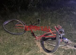 Un ciclista murió tras ser embestido por una camioneta en el kilómetro 212. Foto: Elochodigital