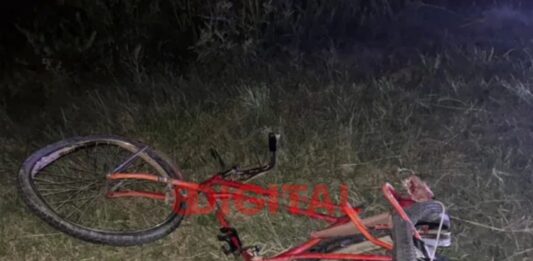 Un ciclista murió tras ser embestido por una camioneta en el kilómetro 212. Foto: Elochodigital