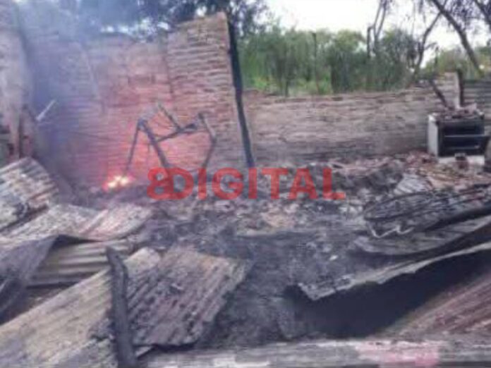 Una familia de Paraná perdió todo en un incendio. Foto: Elochodigital