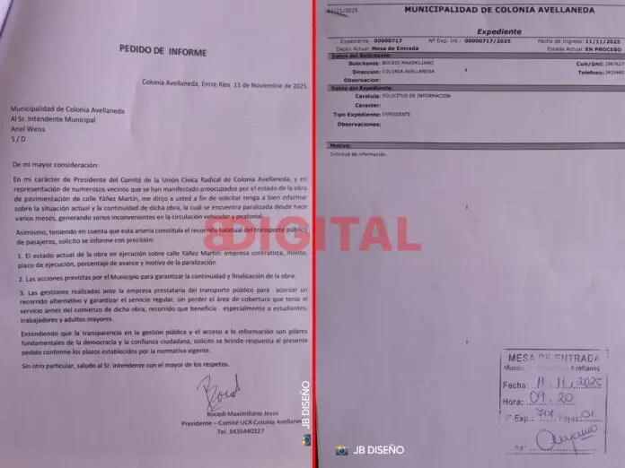Bocedi pidió informes. Foto: Elochodigital