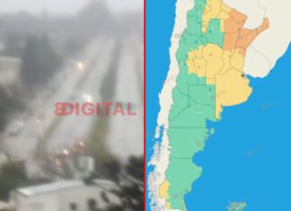 El SMN renovó el alerta por tormentas en Entre Ríos.