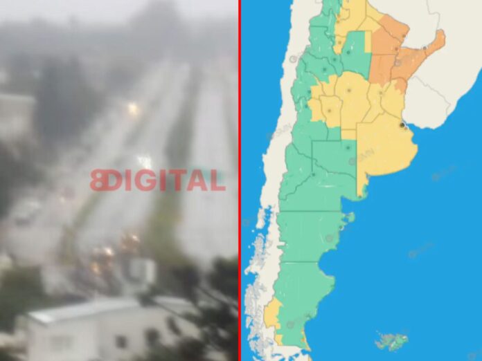 El SMN renovó el alerta por tormentas en Entre Ríos.