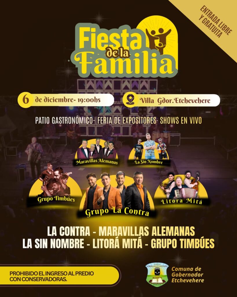 Villa Gobernador Etchevehere se prepara para la gran Fiesta de la Familia.