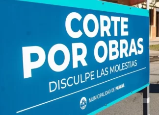 Corte por obras en Paraná