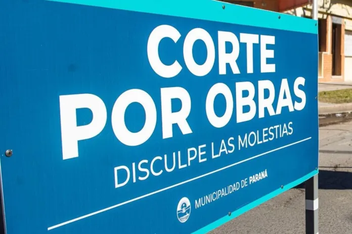Corte por obras en Paraná