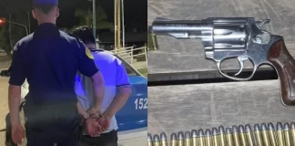 discutió con su novia y terminó detenido con un arma de fuego. Foto: (PER)