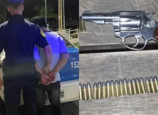 discutió con su novia y terminó detenido con un arma de fuego. Foto: (PER)