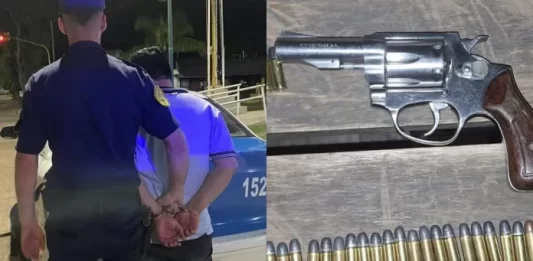 discutió con su novia y terminó detenido con un arma de fuego. Foto: (PER)