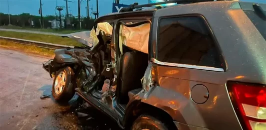 Grave accidente en la Ruta 14. Foto: Bomberos Voluntarios de Concordia