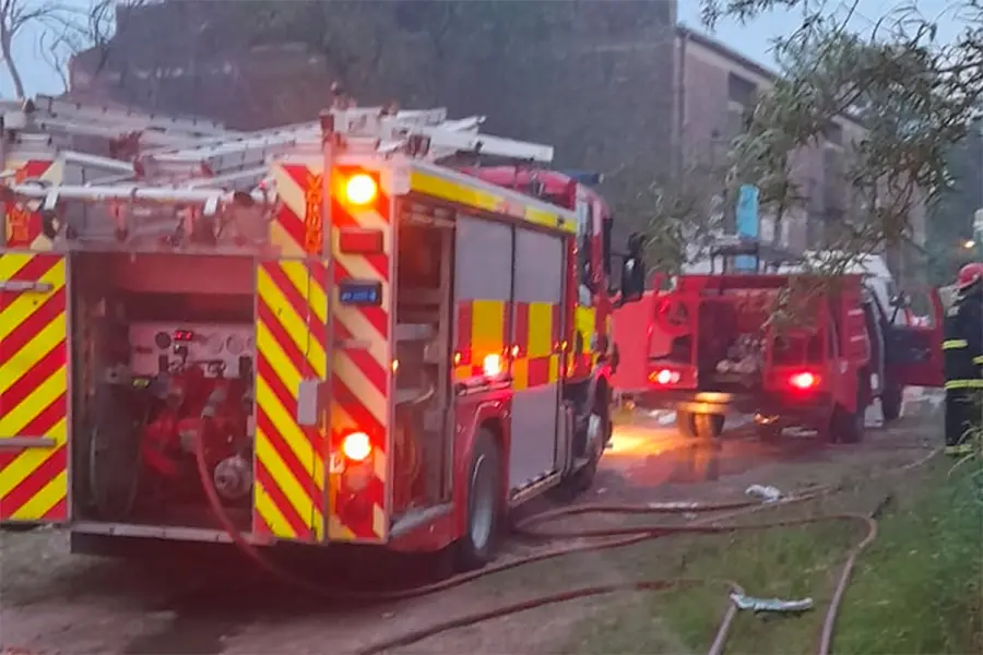 Se incendió un galpón en Paraná