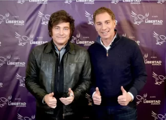 Javier Milei nombró a Diego Santilli como nuevo ministro del Interior en reemplazo de Lisandro Catalán Javier Milei y Diego Santilli