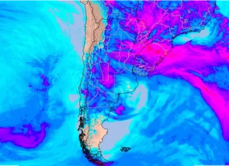 El tiempo se estabiliza antes del paso de una ciclogénesis que traerá lluvias y viento Modelo de lluvias. Foto: Meteored