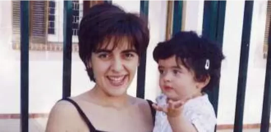 Marita Verón junto a su pequeña hija, antes de desaparecer