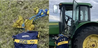 Apareció en Uruguay la camiseta que Boca lanzó al cielo en homenaje a Miguel Ángel Russo